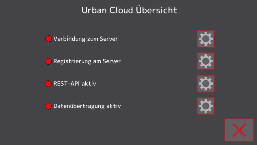 Installationsmenü Urban-Cloud