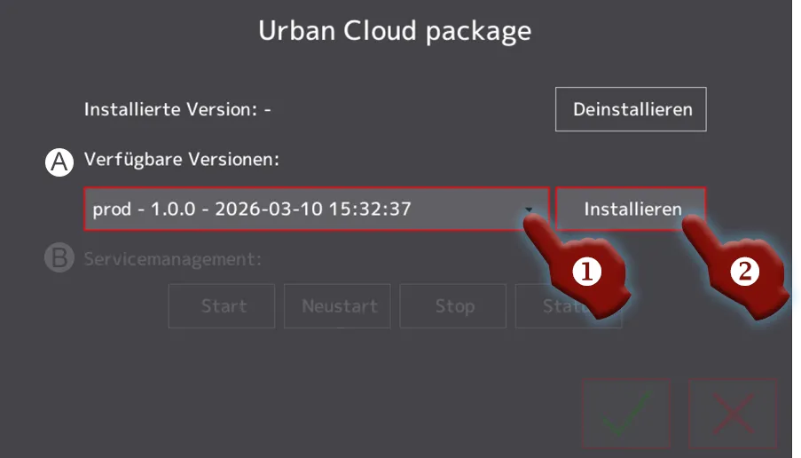 Installation Urban-Cloud, Einrichtung Synchronisationsdienst